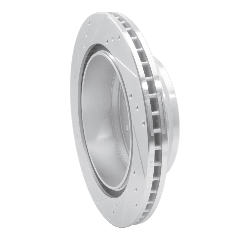 Nissan NV2500 Brake Rotor (1) - Rear Right - R1 Concepts - Drilled & Slotted - Silver - `12-`21